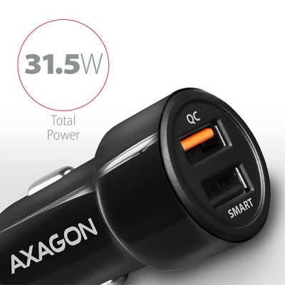 AXAGON Dual car charger, 31.5W | PWC-QC5