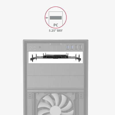 AXAGON Metal frame for mounting four 2.5" disks or two 2.5" disks and one 3.5" disk in a 5.25" position | RHD-435