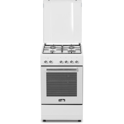 Simfer | Cooker | 5405SERBB | Hob type Gas | Oven type Electric | White | Width 50 cm | Electronic ignition | Depth 60 cm | 43 L