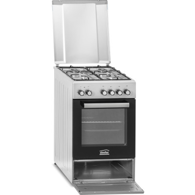 Simfer | Cooker | 5405SERGG | Hob type Gas | Oven type Electric | Stainless steel | Width 50 cm | Electronic ignition | Depth 60