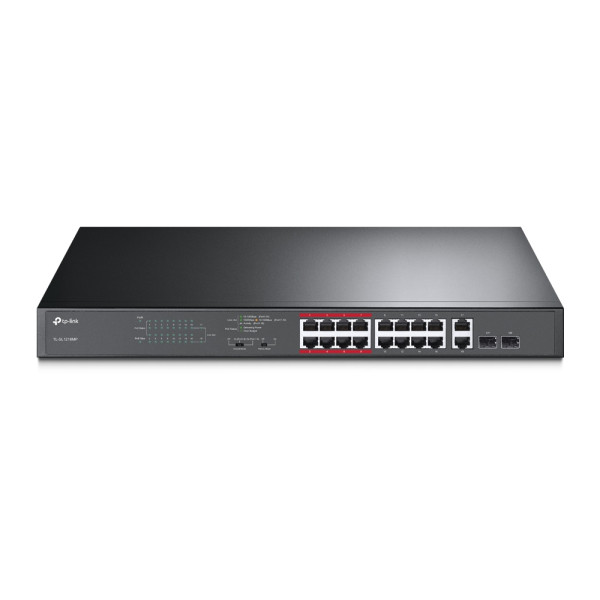 TP-LINK | Switch | TL-SL1218MP | Unmanaged | Rackmountable | 10/100 Mbps (RJ-45) ports quantity 16 | Gigabit Ethernet (copper) p