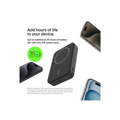 Belkin BoostCharge Pro Magnetic Power Bank with Qi2 15W 10K | 10000 mAh | Black