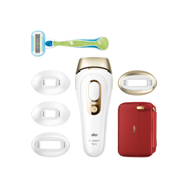 Braun Silk-expert Pro 5 IPL Epilator | PL5382 | Bulb lifetime (flashes) 400.000 | Number of power levels 3 | White/Gold