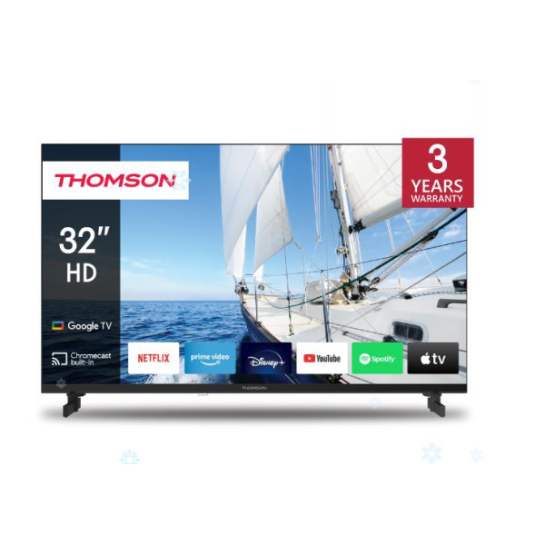 TV Set|THOMSON|32"|Smart/HD|1366x768|Wireless LAN|Bluetooth|Google TV|Black|32HG2S14