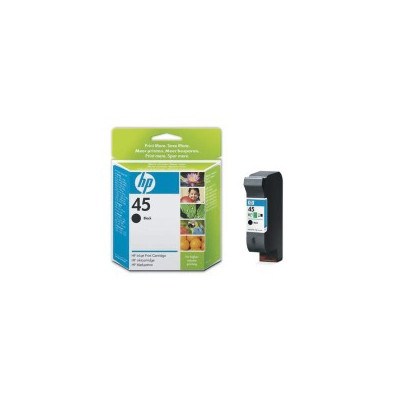 HP 45 Black Ink Cartridge, 830 pages, for HP DeskJet 850, 970Cxi, 1100, 1200, 1600, 6122, 6127