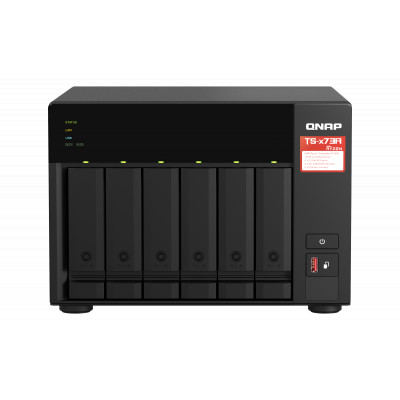 QNAP | 6-Bay QTS and QuTS hero NAS | TS-673A-8G | Up to 6 HDD/SSD Hot-Swap | AMD Ryzen | Ryzen V1500B Quad-Core | Processor freq