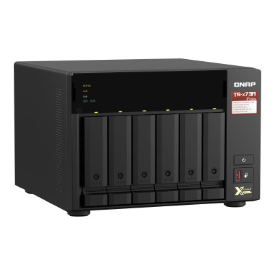 QNAP | 6-Bay QTS and QuTS hero NAS | TS-673A-8G | Up to 6 HDD/SSD Hot-Swap | AMD Ryzen | Ryzen V1500B Quad-Core | Processor freq