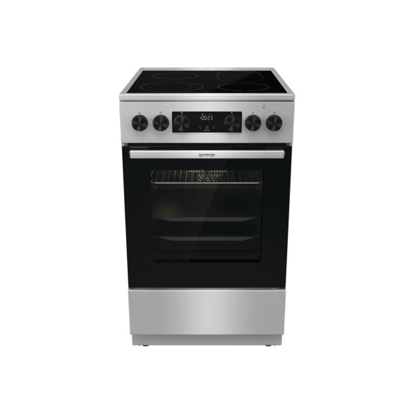 Gorenje | Cooker | GECS5C70XA | Hob type Vitroceramic | Oven type Electric | Stainless steel | Width 50 cm | Grilling | LED | De