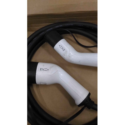 SALE OUT. EV+ Charging Cable Type 2 to Type 2 32A 3 Phase 5m, USED, REFURBISHED, SCRATCHED, DIRTY | EV+ EV-CB-T2-32-3P-W | EV+ C