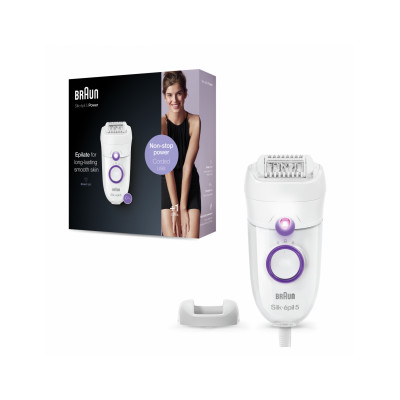 Braun | Epilator | SE5505P Silk-epil | Operating time (max) min | Bulb lifetime (flashes) | Number of power levels | White