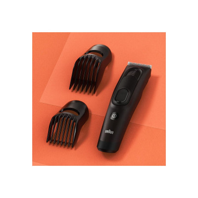 Braun | Hair Clipper Series 5 | HC5330 | Cordless or corded | Number of length steps 17 | Matte Black