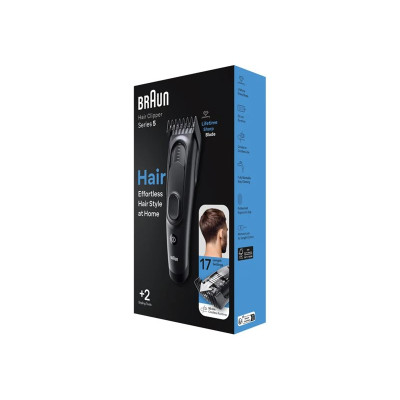 Braun | Hair Clipper Series 5 | HC5330 | Cordless or corded | Number of length steps 17 | Matte Black