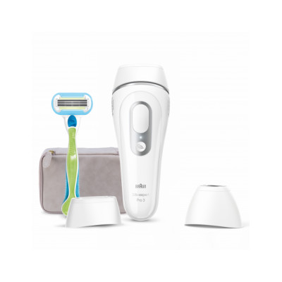 Braun | Epilator | PL3133 Silk-expert Pro 3 IPL | Bulb lifetime (flashes) 300.000 | Number of power levels 3 | Silver/White