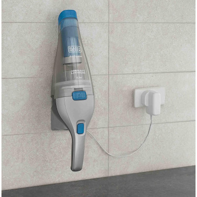 BLACK & DECKER | Vacuum Cleaner | NVC215WA-QW | Cordless operating | 7.2 V | Operating time (max) 10 min | Blue/Gray