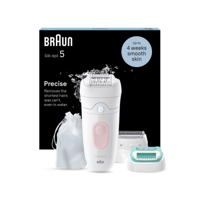 Braun | Epilator | SE5-050 Silk-épil 5 | Operating time (max) 40 min | Number of power levels 1 | Wet & Dry | White