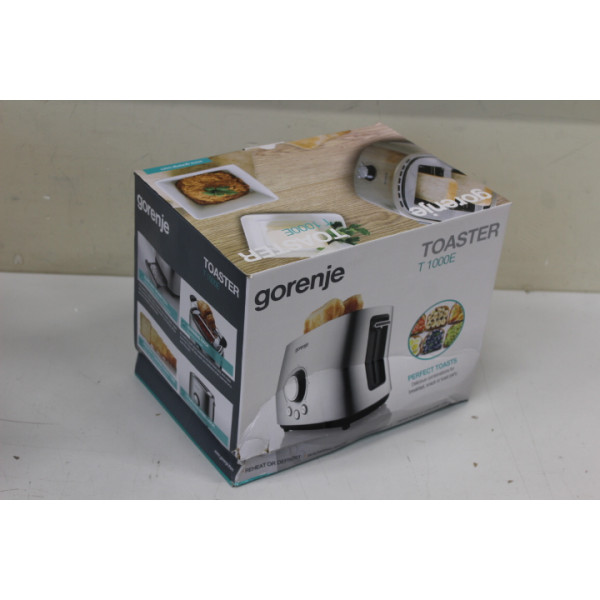 SALE OUT. Gorenje T1000E Toaster, Power 1000 W, Stainless Steel | Gorenje | Toaster | T1000E | Power 1000 W | Number of slots 2 