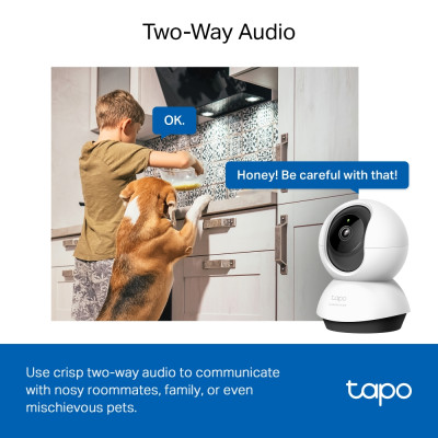 TP-LINK Pan/Tilt Wi-Fi Camera | Tapo C220 | PTZ | 4 MP | 4mm/F2.0 | H.264 | Micro SD, Max. 512GB