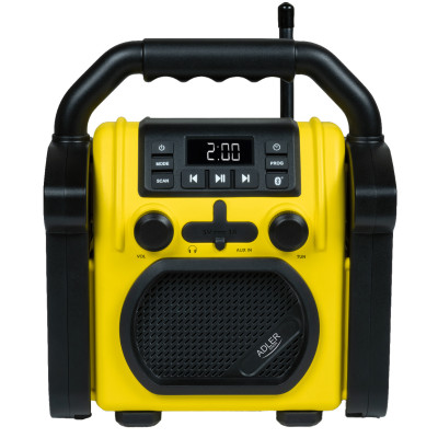 Adler | Construction radio with Bluetooth | AD 1911 | AUX in | Black/Yellow