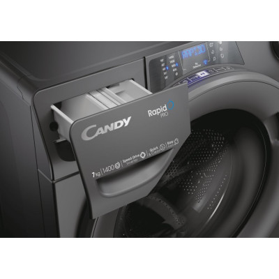 Candy | Washing Machine | RP4 476BWMRR/1-S | Energy efficiency class A | Front loading | Washing capacity 7 kg | 1400 RPM | Dept