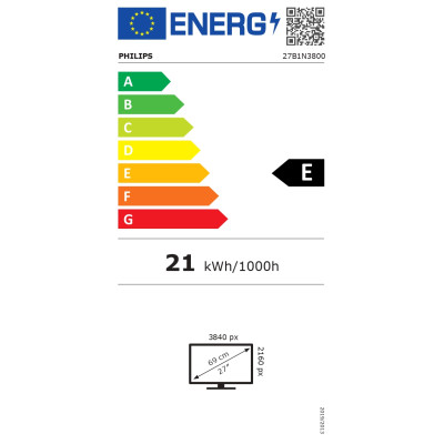 Philips 27B1N3800/00 | 27 " | IPS | 16:9 | 60 Hz | 4 ms | 3840 x 2160 pixels | 350 cd/m | HDMI ports quantity 2