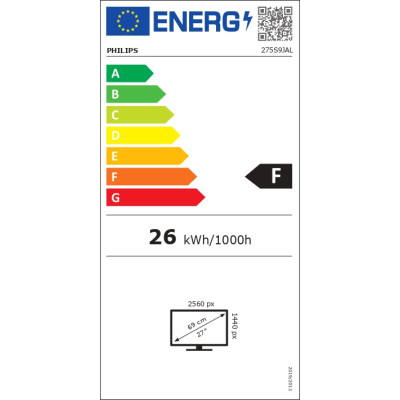 Philips | Business Monitor | 275S9JAL/00 | 27 " | VA | QHD | 16:9 | 75 Hz | 4 ms | 2560 x 1440 | 300 cd/m | HDMI ports quantity 