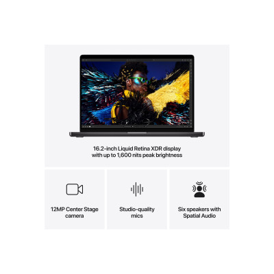 Apple MacBook | Pro | Space Black | 16 " | 3456 x 2234 pixels | Apple M4 Pro | 24 GB | Solid-state drive capacity 1000 GB | Appl