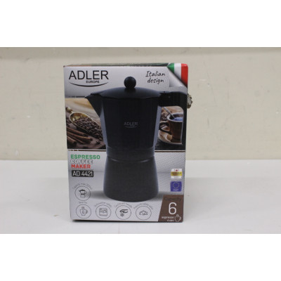 SALE OUT. Adler AD 4421 Espresso coffee maker, 320ml, Black | Adler | Espresso Coffee Maker | AD 4421 | Black | DAMAGED PACKAGIN