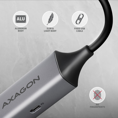 AXAGON | ADE-TXPD USB-C Gigabit Ethernet Adapter with PD 100W