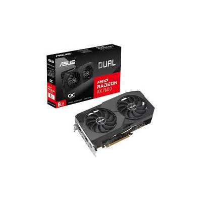 Graphics Card|ASUS|AMD Radeon RX 7600|8 GB|GDDR6|128 bit|PCIE 4.0 8x|Two and Half Slot Fansink|1xHDMI|3xDisplayPort|DUAL-RX7600-