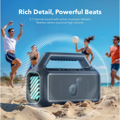 Anker Soundcore Speaker | Boom 2 | 80 W | Waterproof | Bluetooth | Blue | Portable | Wireless connection