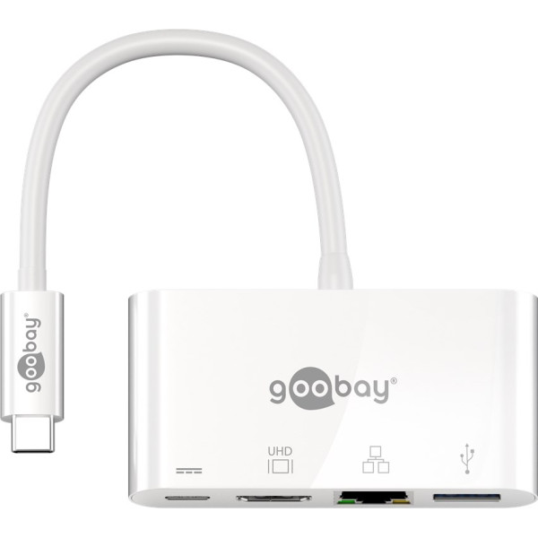 Goobay | USB-C Multiport Adapter (HDMI + Ethernet, PD) | 62105