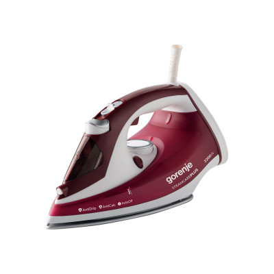 Gorenje | Steam Iron | SIH2200RBC | Steam Iron | 2200 W | Water tank capacity 280 ml | Continuous steam 30 g/min | Red/White