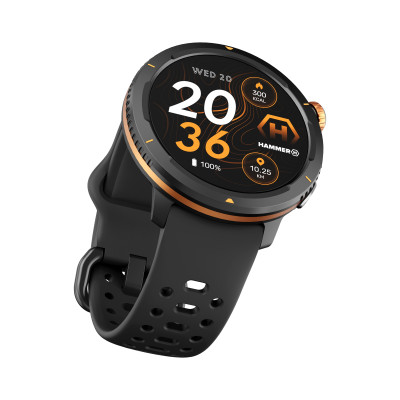 Hammer Watch 2 Lite | Smart watch | AMOLED | 1.43" | Waterproof | Black