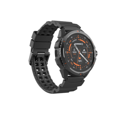 Hammer Watch 2 | Smart watch | GPS (satellite) | AMOLED | 1.5" | Waterproof | Black