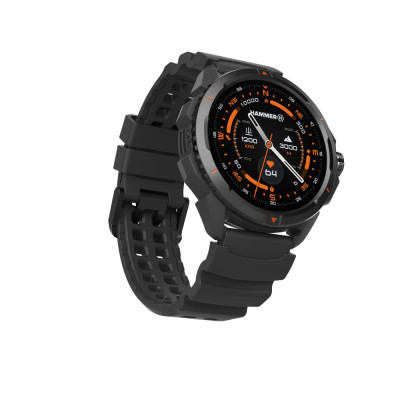 Hammer Watch 2 | Smart watch | GPS (satellite) | AMOLED | 1.5" | Waterproof | Black