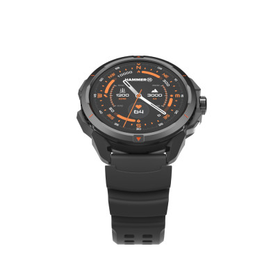 Hammer Watch 2 | Smart watch | GPS (satellite) | AMOLED | 1.5" | Waterproof | Black