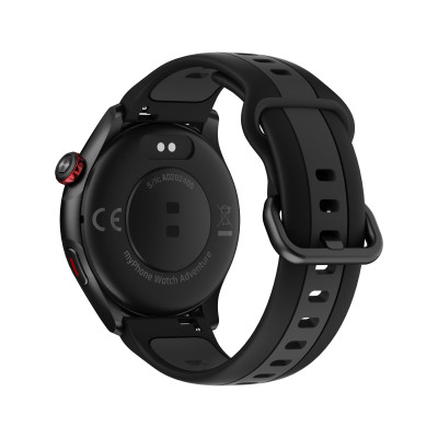 myPhone Watch Adventure | Smart watch | GPS (satellite) | AMOLED | 1.43" | Waterproof | Black