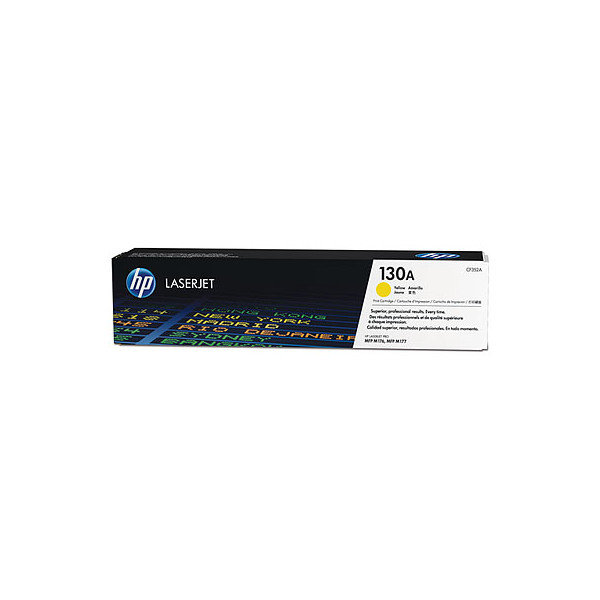 HP 130A Yellow Toner Cartridge, 1000 pages, for LaserJet Pro M176, M177 series