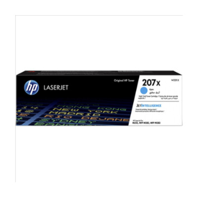 HP 207X High Yield Cyan Toner Cartridge, 2450 pages, for HP Color LaserJet Pro M255, M282, M283