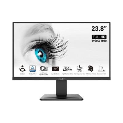 LCD Monitor|MSI|PRO MP2412|23.8"|Business|Panel VA|1920x1080|16:9|100Hz|Matte|4 ms|Tilt|Colour Black|PROMP2412