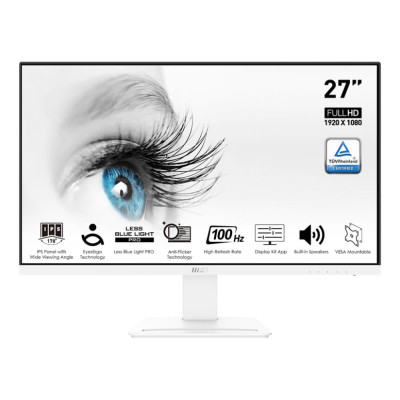 LCD Monitor|MSI|PRO MP273AW|27"|Business|Panel IPS|1920x1080|16:9|100Hz|Matte|4 ms|Speakers|Tilt|Colour White|PROMP273AW